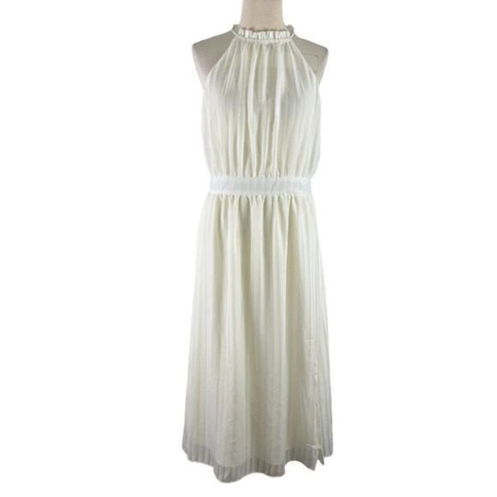 NWT ONE ONE‎ SIX Ivory Sleeveless Flowy Mid Dress (S)